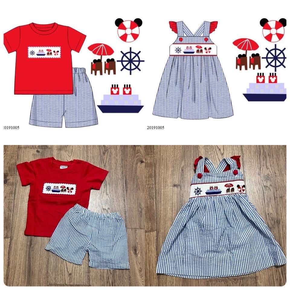 Smocked Mouse Cruise Collection ~ PO24C ~ Ships to LBC in late December, then to you!