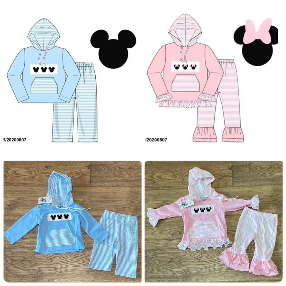 Smocked Mouse Trio Pullover Set Collection ~ PO24C ~ Ships to LBC in late December, then to you!